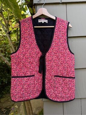 Free People Floral Quilted Claudine Vest
